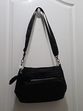 Black Women's Crossbody Shoulder Bag - Lightweight